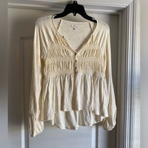 True Craft Cream Long Sleeve Top